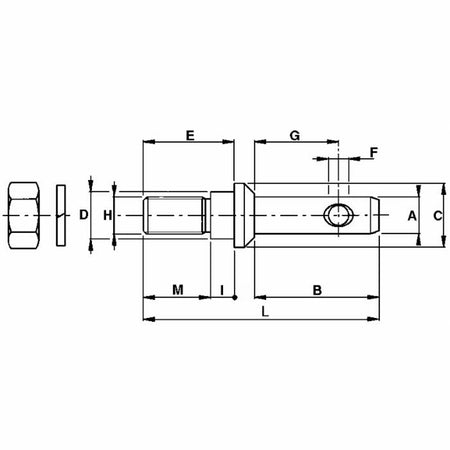 CAT. 1 IMPLIMENT MOUNTING PIN Ø22