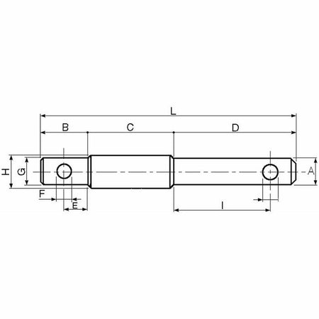 DOUBLE IMPLEMENT LINKAGE PIN 19 - 25 - 19 -