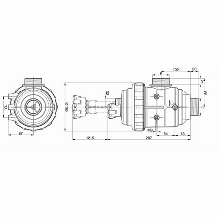 SUCTION FILTER WITH VALVE 1"1/2