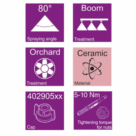 PURPLE CERAMIC HOLLOWCONE NOZZLE