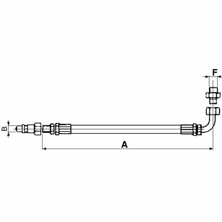 Crimping hoses kit for 3° hydraulic top link with check valve