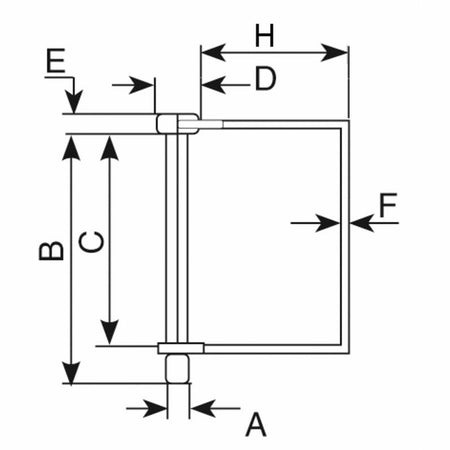 SQUARE LOCKING PIN Ø6X67