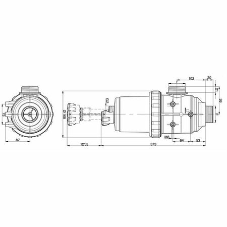 SUCTION FILTER WITH VALVE 50 MESH 2''