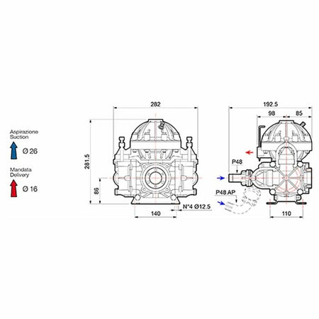 MEDIUM PRESSURE DIAPHRAGM PUMPS P48